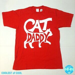 Cat Daddy tshirt Mens size medium Red color Cat owner tee by Port & Company NWT